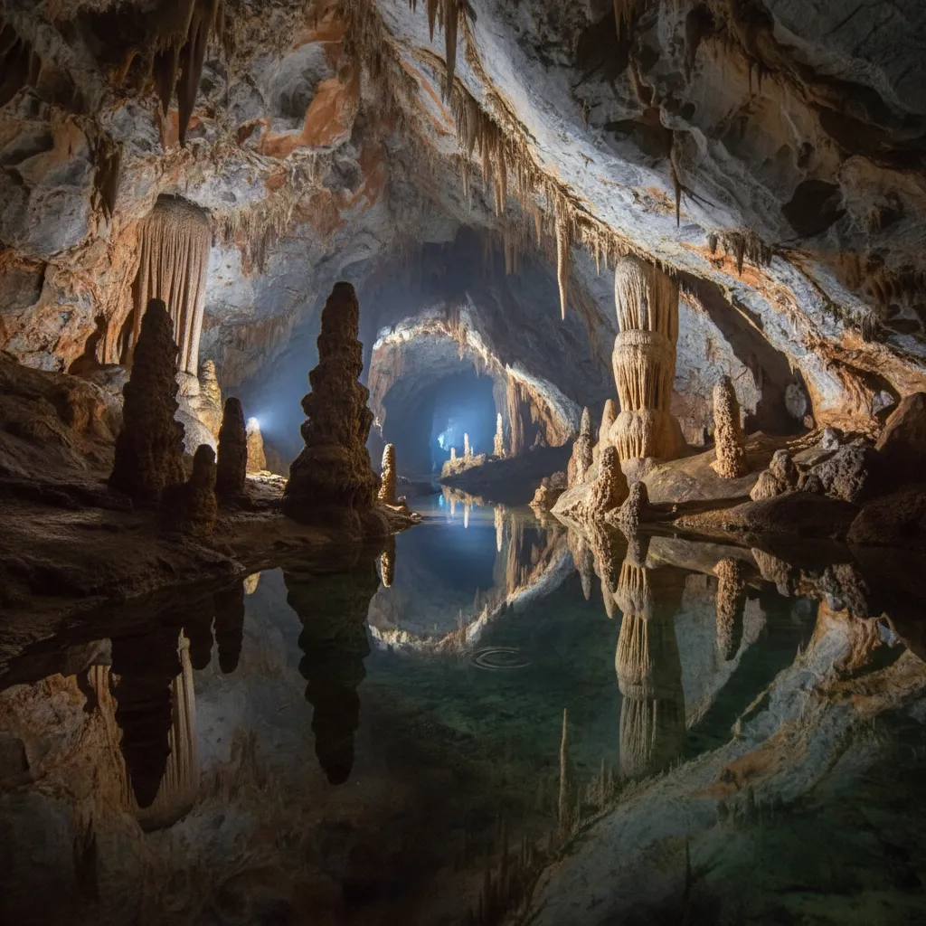 A Kopeka bird in flight within the dark Anatakitaki Caves, showcasing its unique echolocation ability.