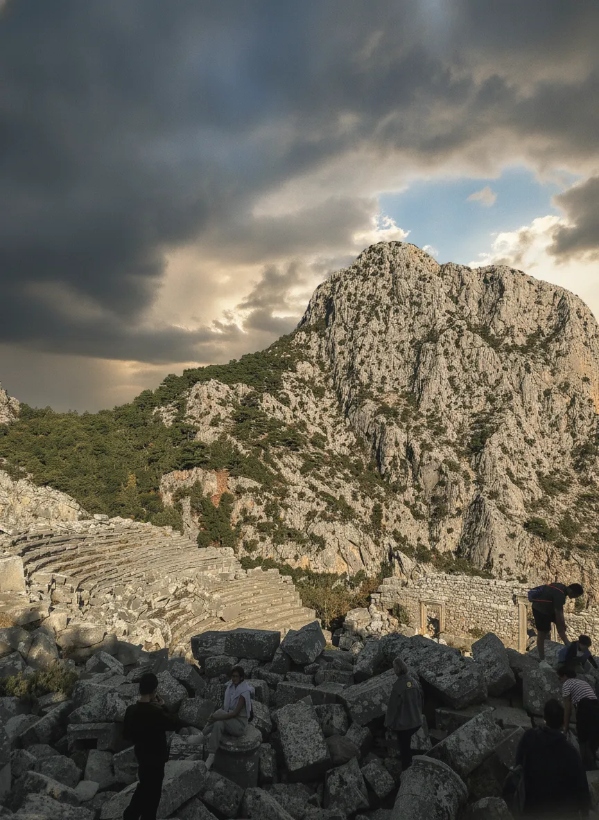 Perched precariously atop a mountain within a national park, this ancient city of the 'Solymi' defied Alexander the Great and now sits largely reclaimed by nature, offering a ghost of a civilization lost to time.