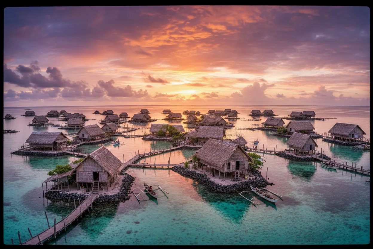 Artificial Islands of Lau Lagoon