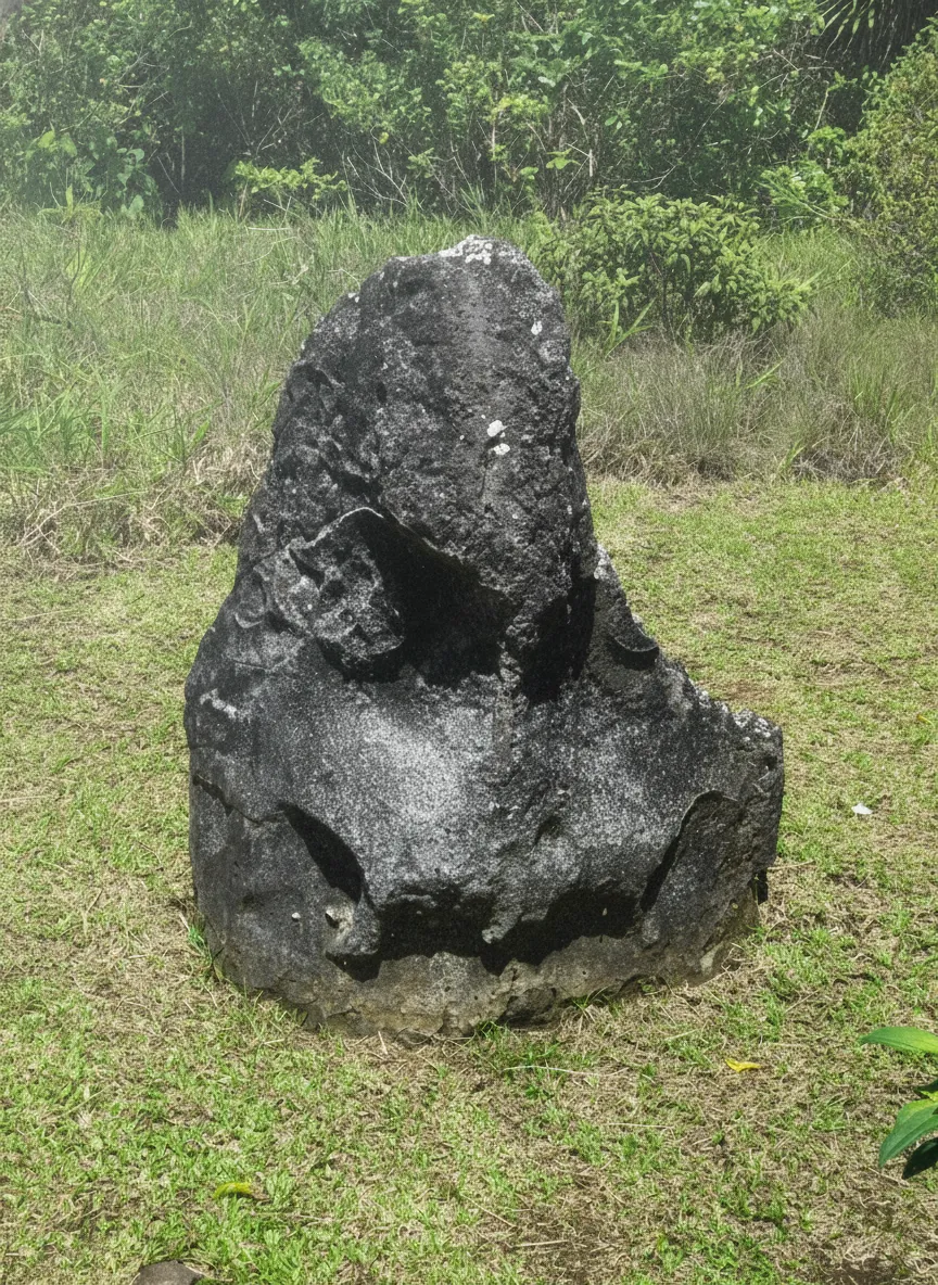 Ancient Badrulchau Stone Monoliths in Palau's lush jungle
