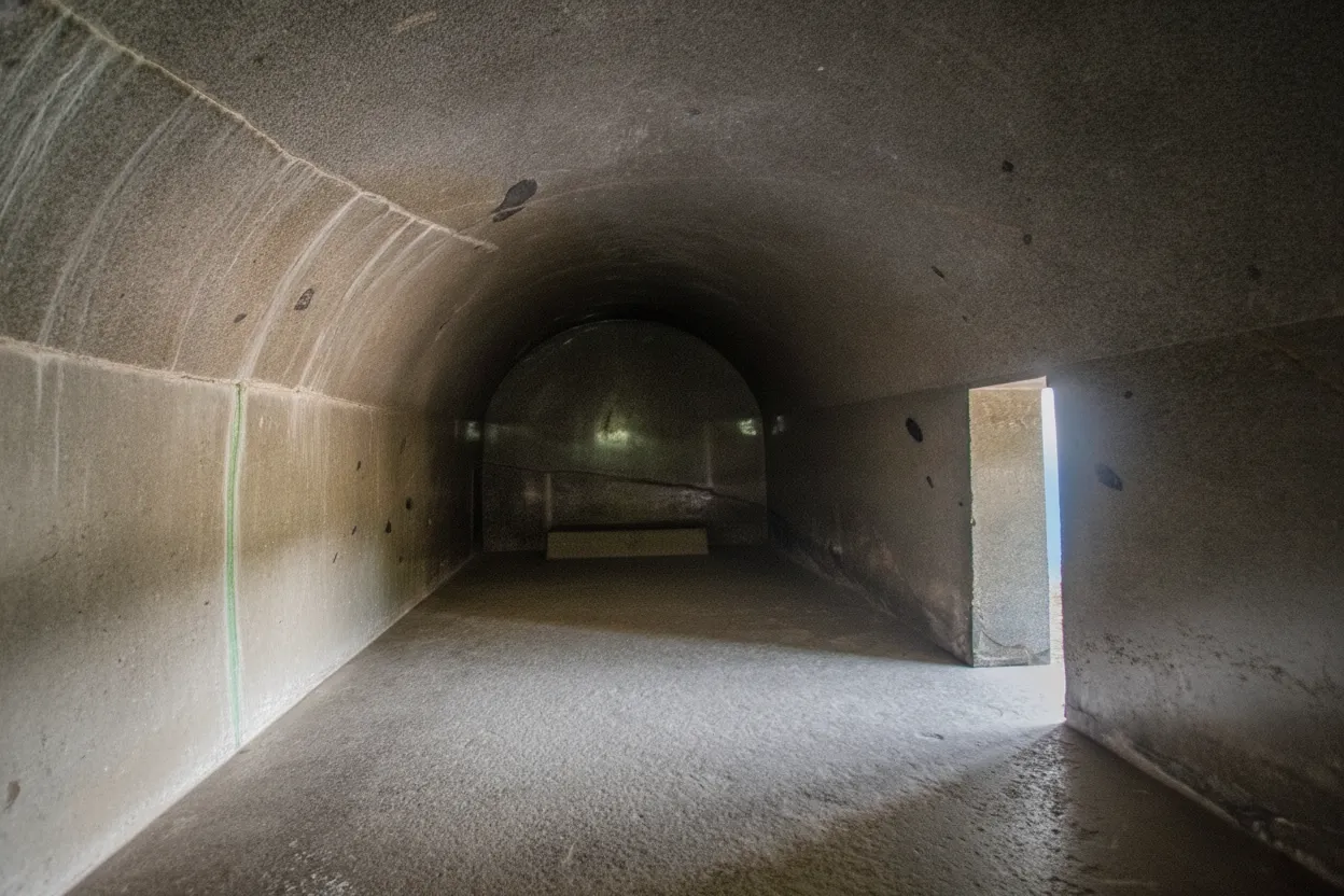 Entrance to Lomas Rishi Cave, Barabar Caves, showcasing intricate archway and polished granite.