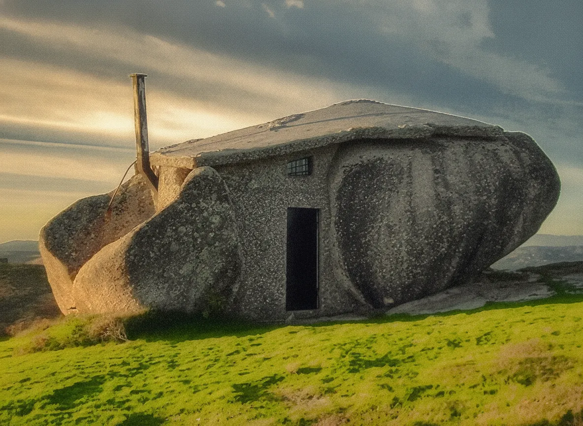Imagine a house so perfectly integrated into its natural landscape that it appears to have been hewn directly from a cluster of gigantic, ancient boulders.