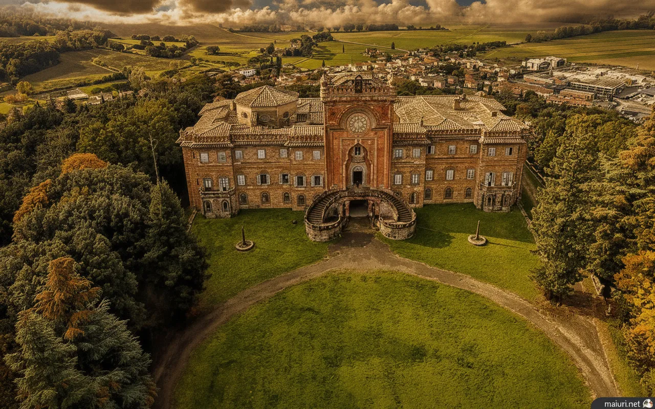 Deep within the rolling Tuscan hills, an abandoned 19th-century castle explodes in a kaleidoscopic frenzy of Moorish-revival fantasy, a secret masterpiece hidden in plain sight.