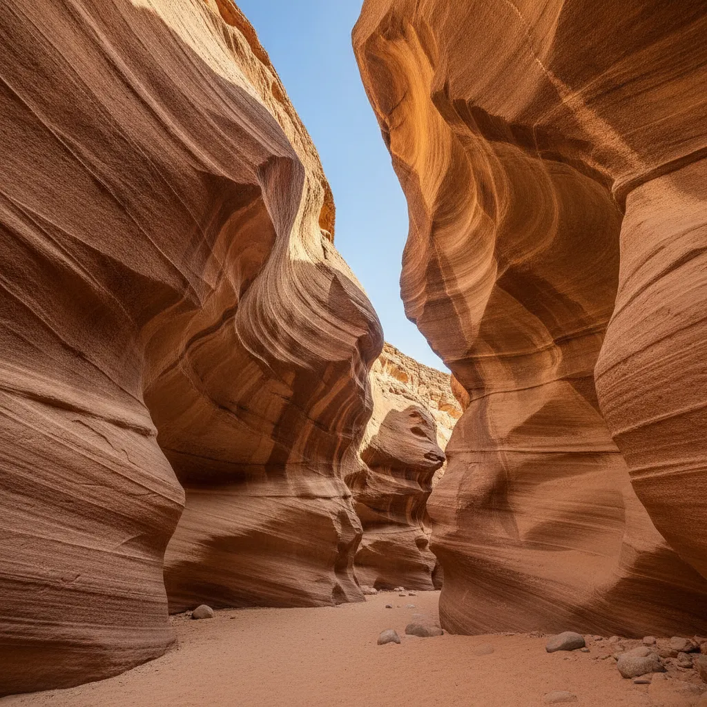 View of the entrance to Chahkooh Canyon, showing the initial wide opening before narrowing into the dramatic chasm, with a few trees visible