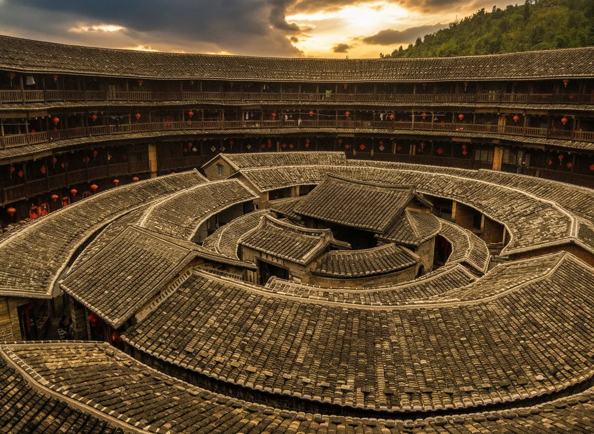 Imagine stepping inside a colossal, circular earth fortress that has housed generations of a single clan for centuries, a living labyrinth where every wall tells a story.