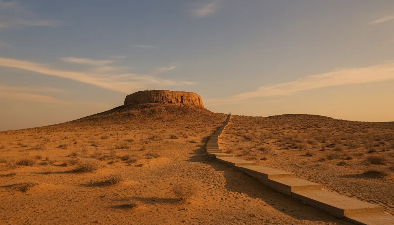 Perched atop a remote desert hill in Karakalpakstan, Uzbekistan, a stark, circular stone structure stands as a silent monument to an ancient, profoundly unique way of honoring the dead.