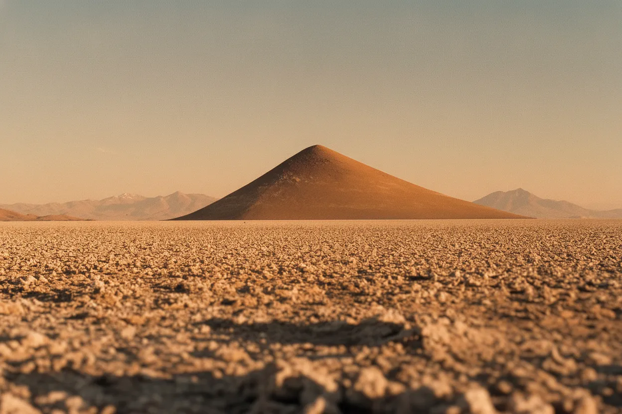 Vast expanse of Salar de Arizaro with distant mountains and salt formations under a bright blue sky