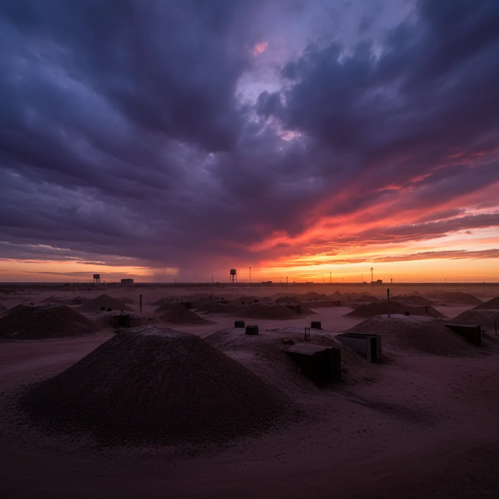 A close-up shot of a raw, unpolished opal revealing its vibrant play-of-color.
