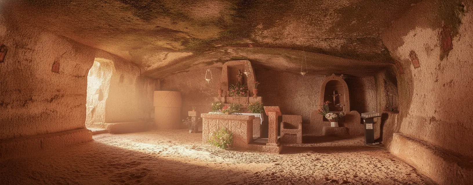 Deep in a dramatic ravine on Gran Canaria, an ancient community still thrives within homes carved directly into the striking red volcanic cliffs.