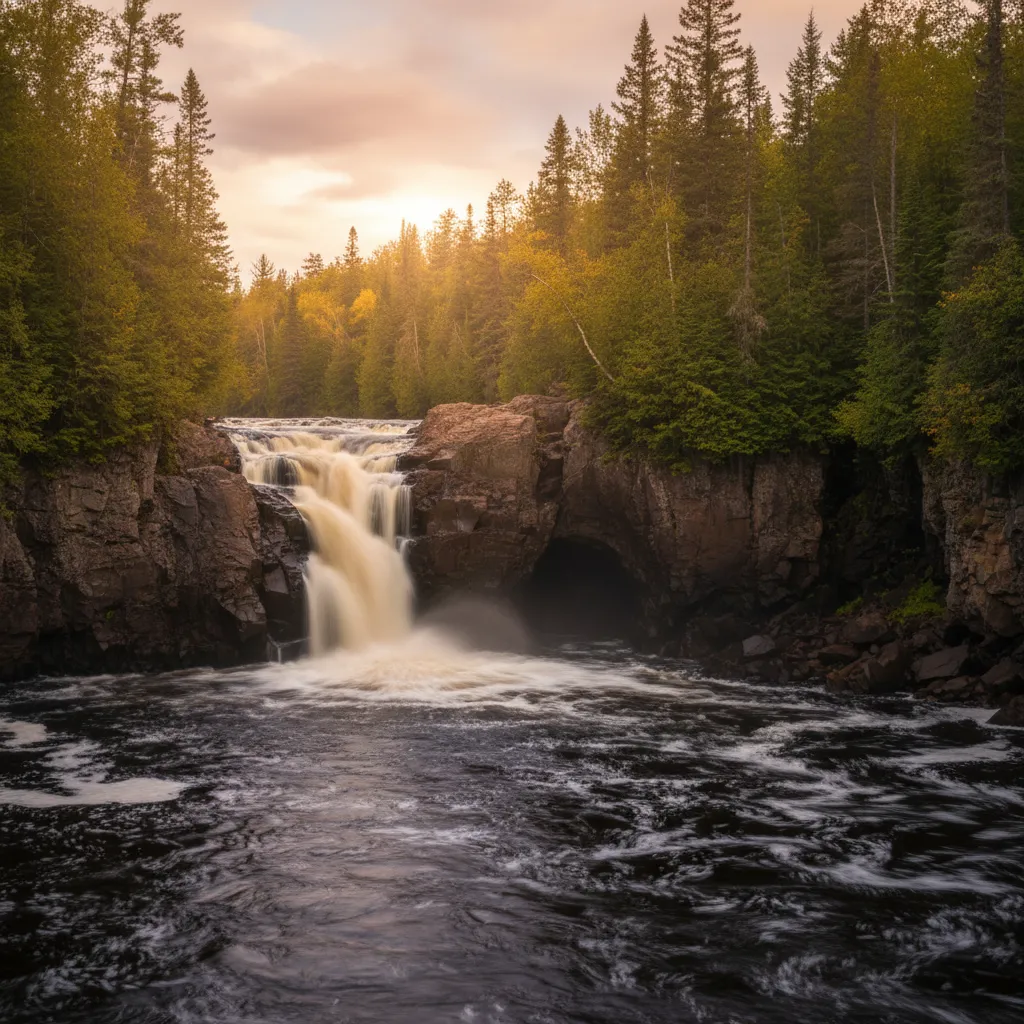 One river splits in two, but only one half continues its journey to Lake Superior; the other vanishes into a mysterious pothole, and no one knows where it goes.