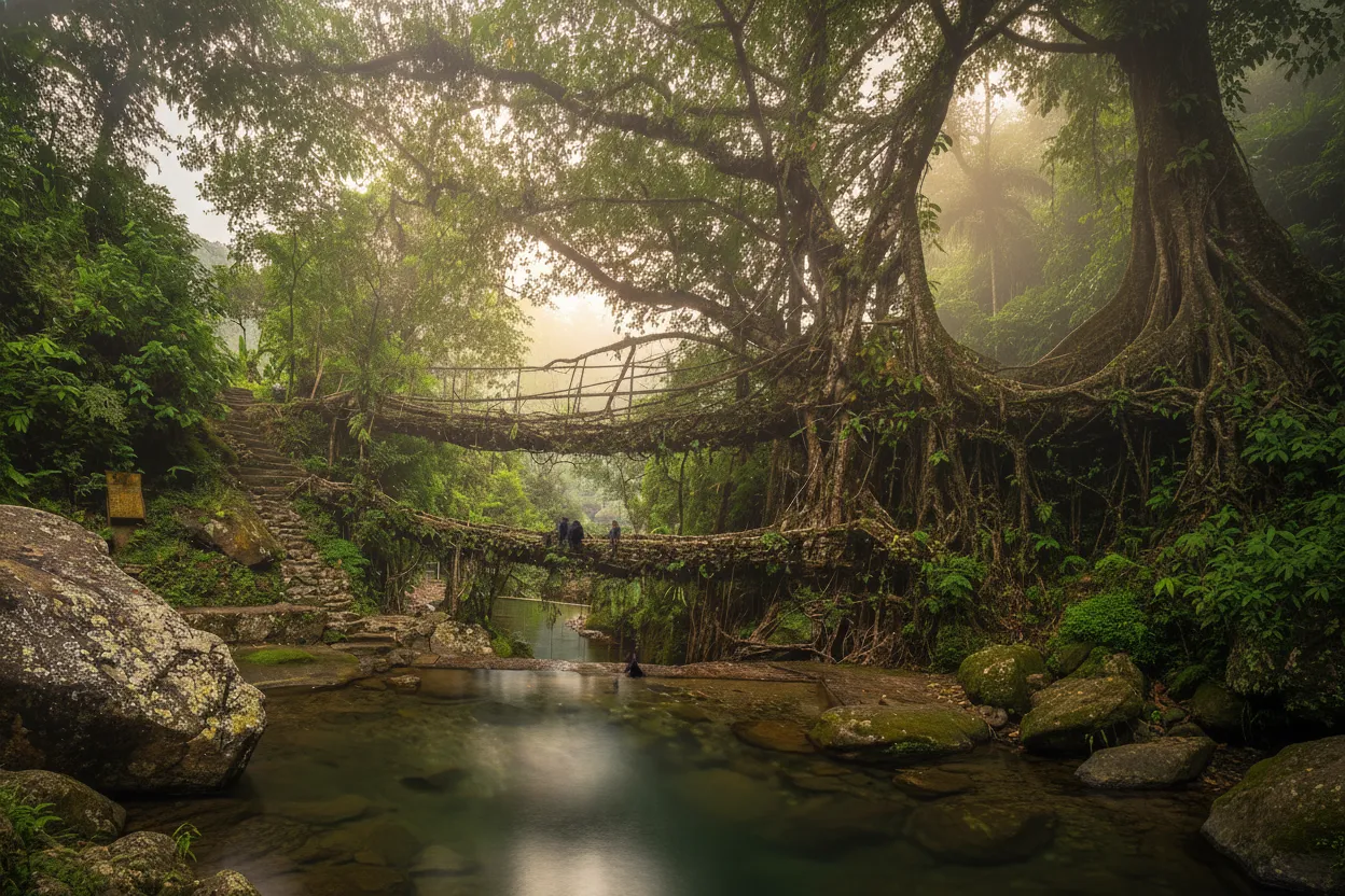 Double Decker Living Root Bridge of Nongriat