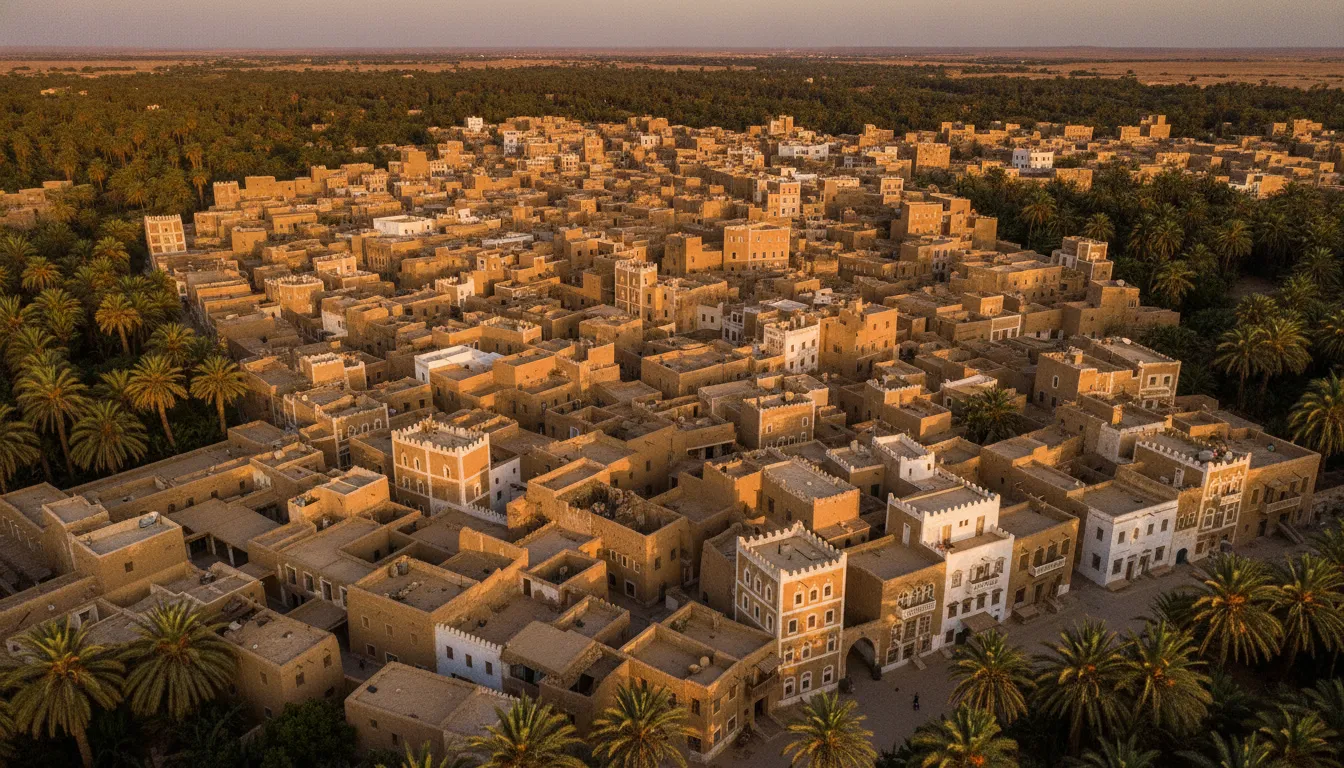 Imagine an entire ancient city specifically designed to beat the Sahara's relentless heat, where streets are literally covered and homes are built into one another to maximize shade and create a subterranean world.