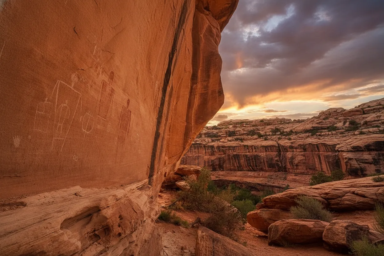 Deep within a remote canyon in southern Utah lies an astonishing network of ancient cliff dwellings, granaries, and rock art, untouched for centuries and accessible only by a challenging trek.