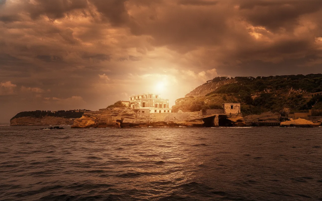 Off the vibrant coast of Naples, two tiny, picturesque islets hide a stunning villa – and a dark, centuries-old curse that promises misfortune to its owners.