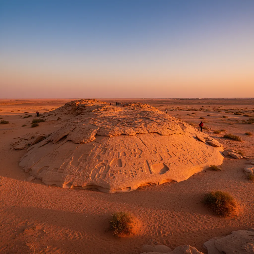 In a remote corner of Qatar, thousands of enigmatic rock carvings, some thousands of years old, mysteriously depict boats, fish, and strange patterns that baffle archaeologists to this day.