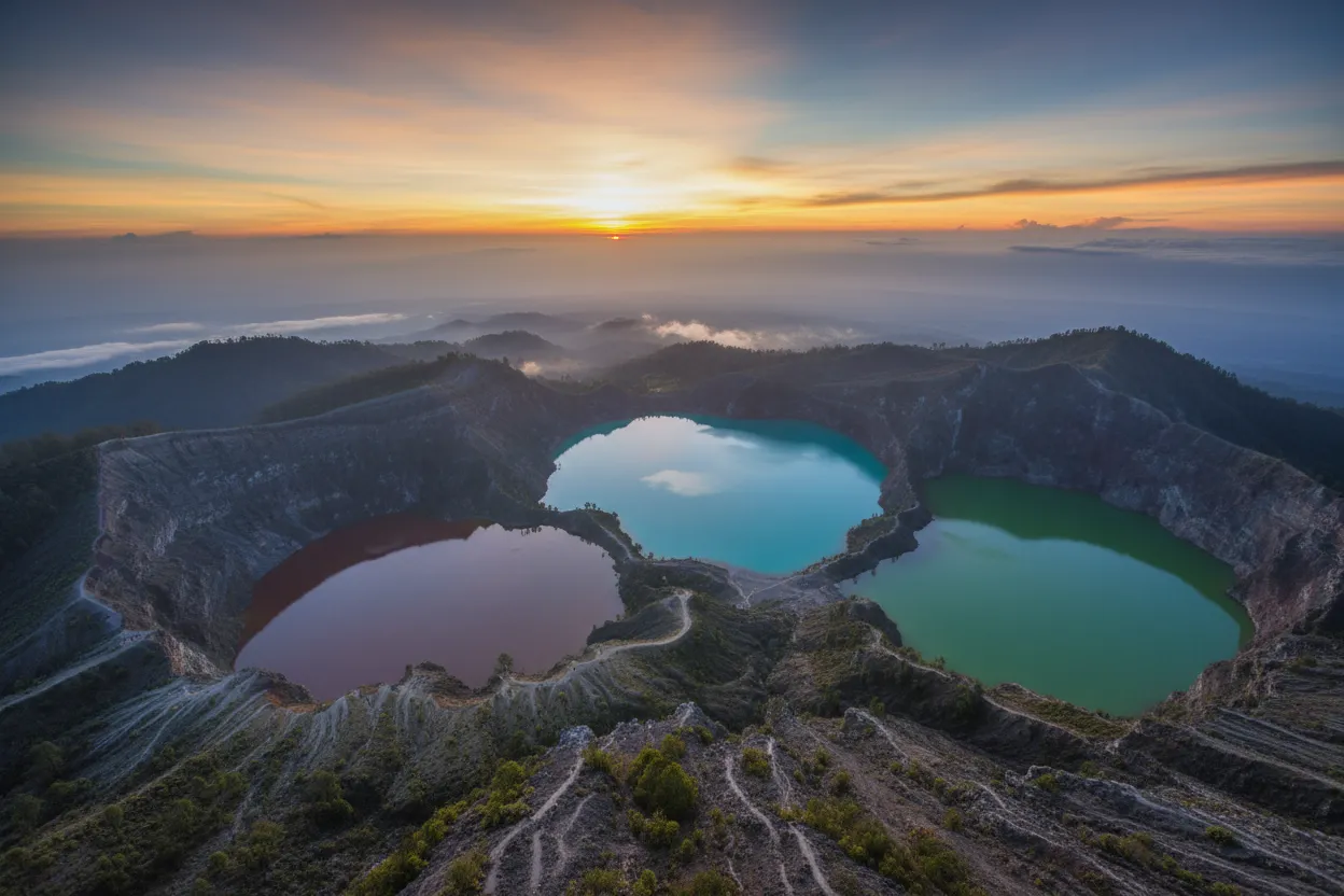 Kelimutu Volcano Lakes