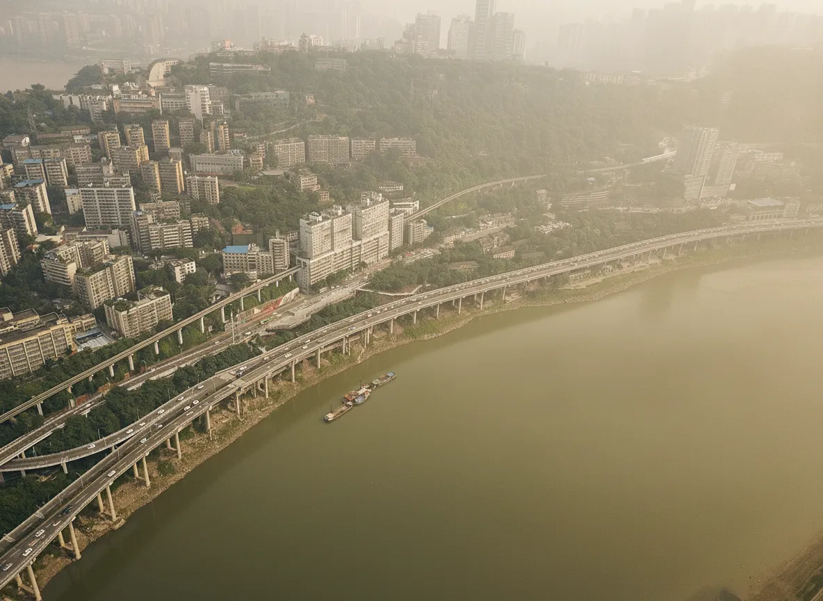 Imagine catching a monorail that doesn't just pass by buildings, but slices directly *through* an apartment complex, emerging on the other side as if it were always meant to be there.