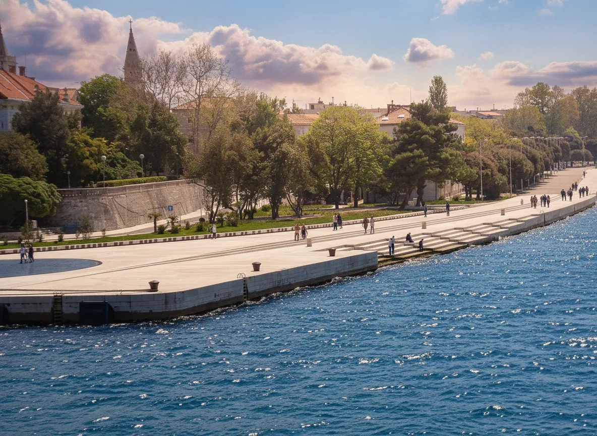 Imagine a massive, invisible musical instrument built directly into a city's waterfront, playing haunting, spontaneous melodies entirely composed by the Adriatic Sea.