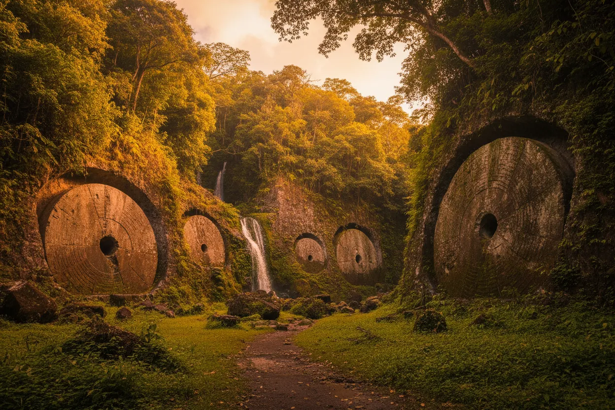 Deep in the jungles of Palau lies the ancient industrial heartland of a vanished currency, where colossal stone 'coins' were born before their perilous ocean voyage.