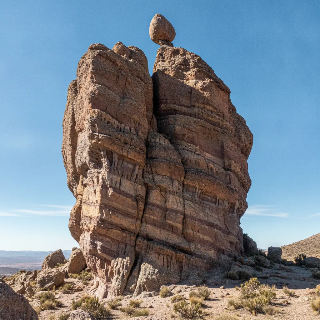 Panoramic view of the unique rock formations and lush landscape of Piedras Encimadas Park, Mexico