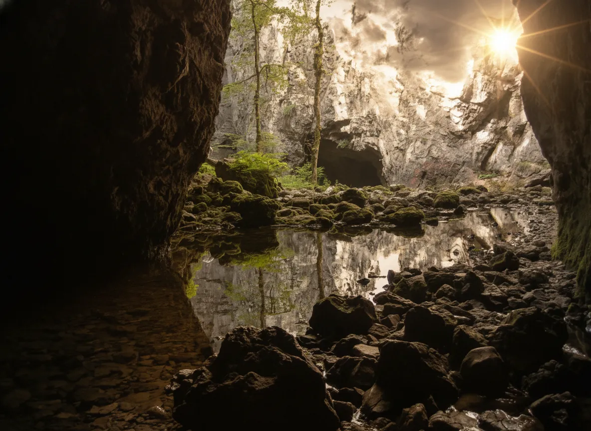 Imagine an entire subterranean world, so immense it collapsed, leaving behind monumental stone arches and a river that vanishes into the earth.