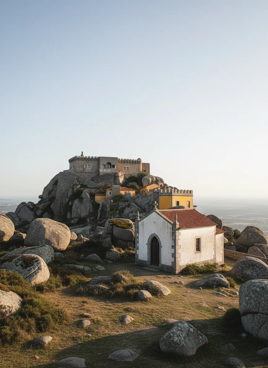 Panoramic view from Santuário da Peninha overlooking the Atlantic Ocean, rugged coastline, and distant horizon