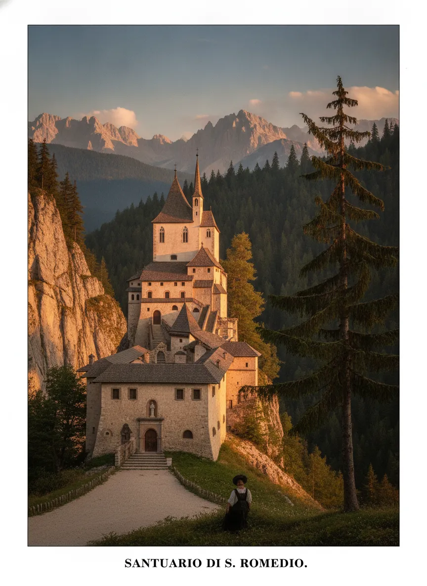 Perched impossibly high on a sheer rock spire in the heart of the Dolomites, this ancient sanctuary looks like it was plucked from a fairytale and cemented to the cliff face.