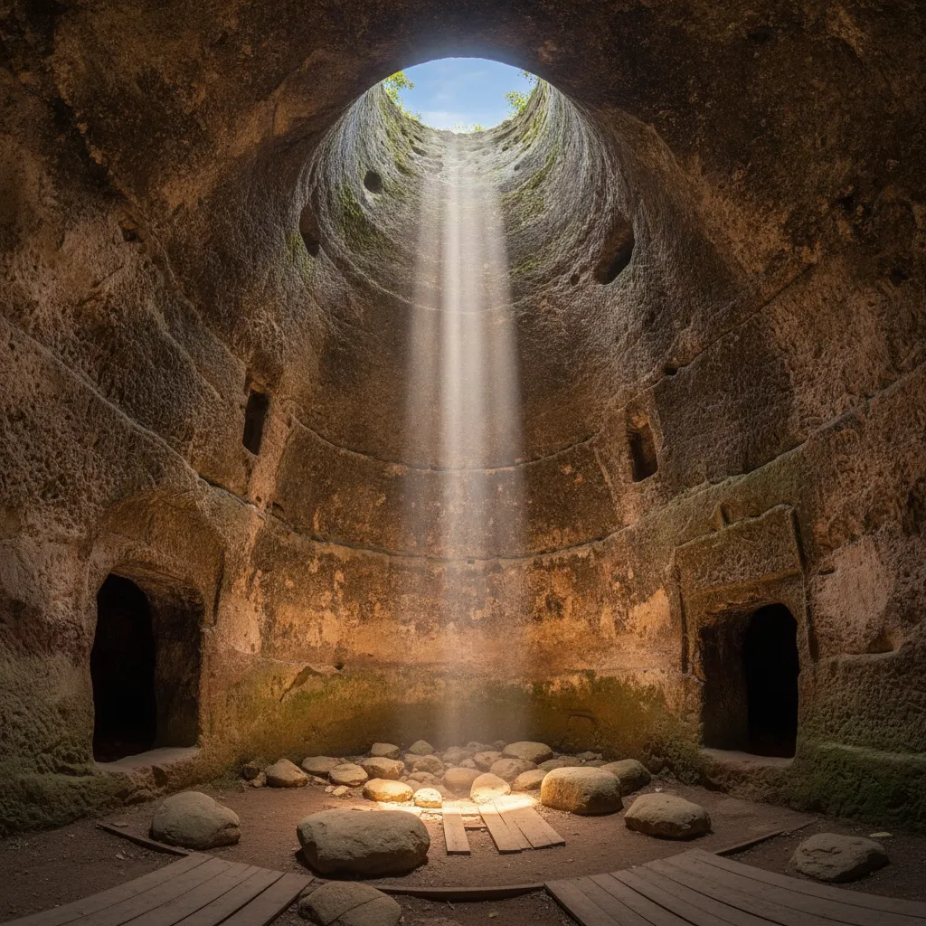 Mysterious entrance to the Sinca Veche Temple carved into a hillside