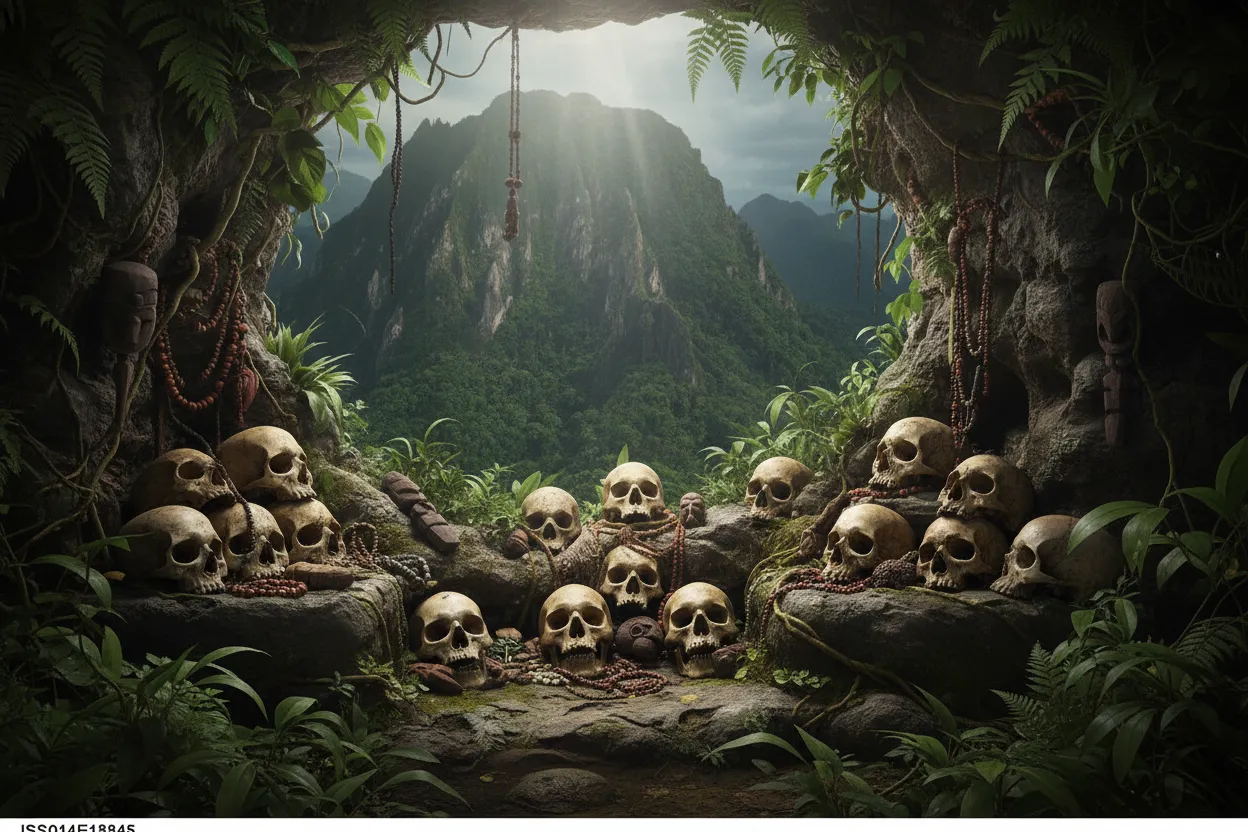 Pristine turquoise waters of Roviana Lagoon surrounding Skull Island, Solomon Islands