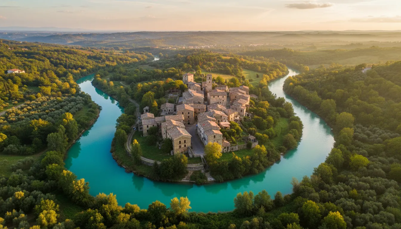 Float on waters so impossibly turquoise, they seem otherworldly, as you trace the path of an ancient Roman canal carved through a forgotten village.