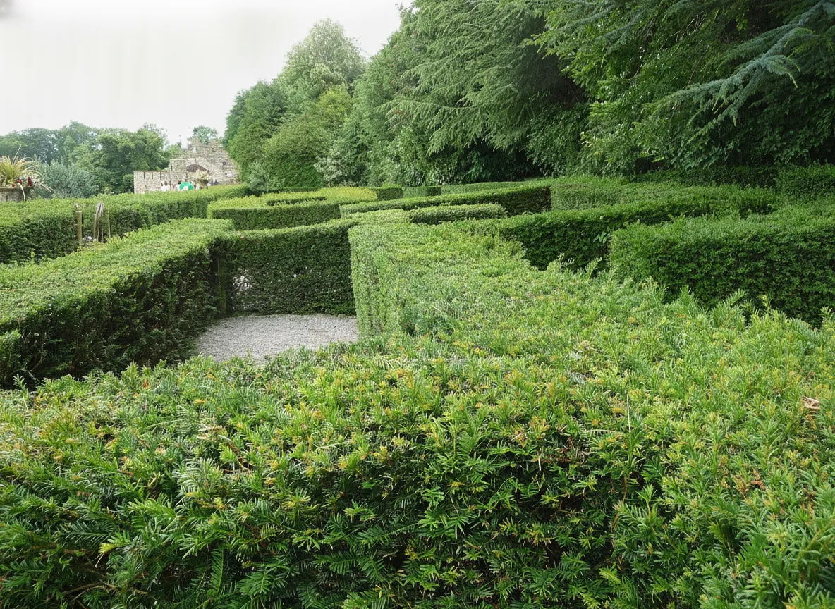 A mysterious archway covered in greenery, hinting at a hidden path within The Forbidden Corner.