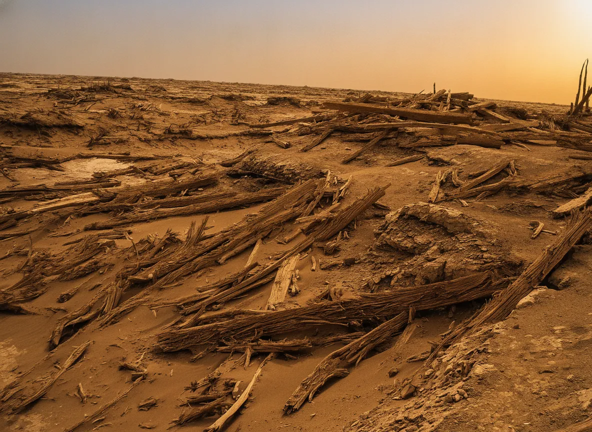 Deep within China's forbidding Taklamakan Desert lies a ghostly realm where ancient forests, untouched by time, rise eerily from the shifting sands.