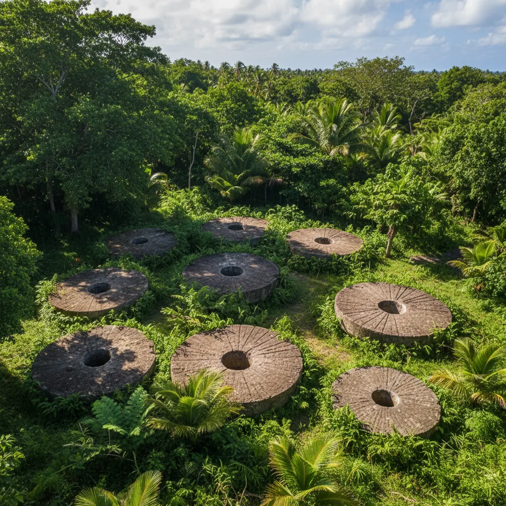 Traditional Yapese outrigger canoe navigating calm turquoise waters, reminiscent of ancient voyages.