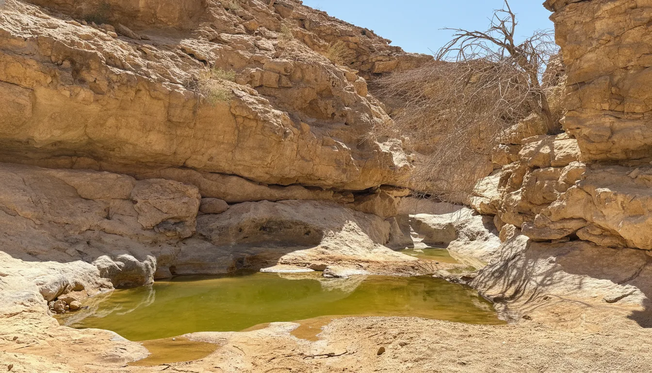 A panoramic view inside the White Canyon, showcasing the smooth, wave-like formations of the chalkstone walls under bright desert sunlight.
