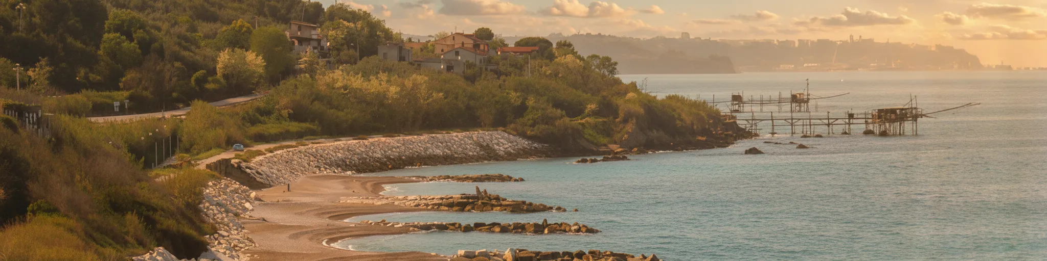 Imagine a coastline dotted with fantastical, spider-like wooden fishing machines, some still reeling in fish, others transformed into exquisite restaurants hovering over the turquoise Adriatic.