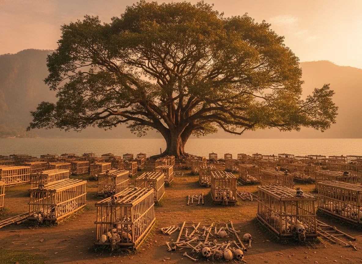 On the shores of an ancient caldera lake in Bali, the deceased are not buried or cremated, but left exposed to the elements under a sacred tree that mysteriously absorbs their scent.