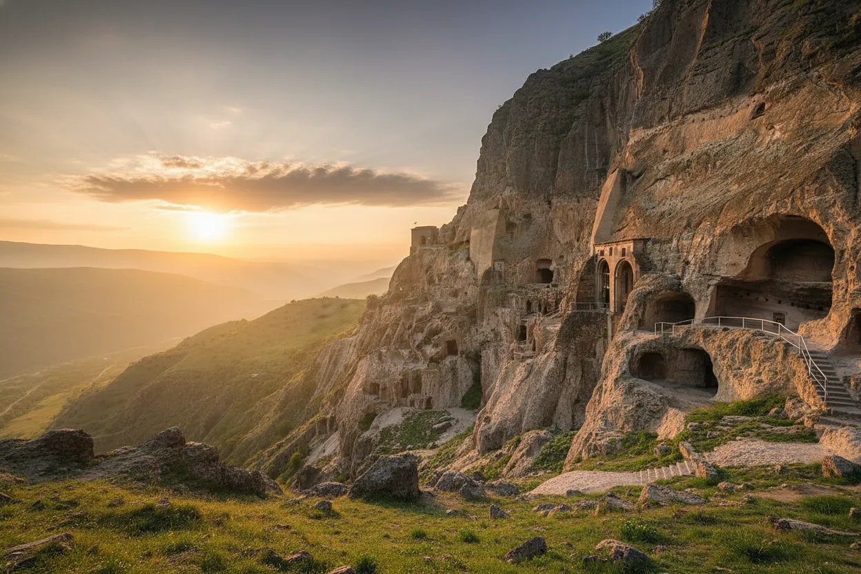 Carved directly into the side of an imposing cliff face, this ancient Georgian city is a sprawling underground labyrinth of monasteries, homes, and churches.