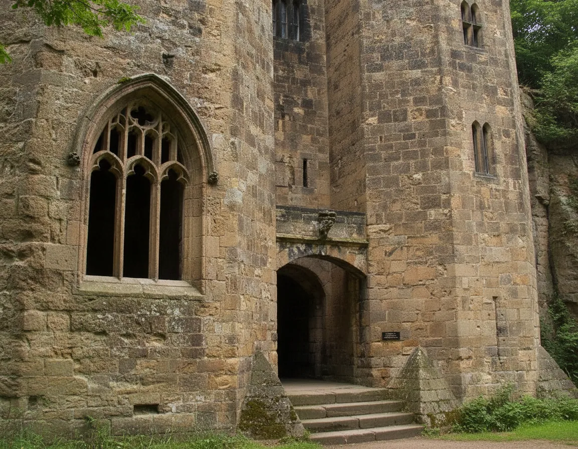 Warkworth Castle stands majestically on a hill overlooking the village of Warkworth and the winding River Coquet, a perfect complement to a hermitage visit.